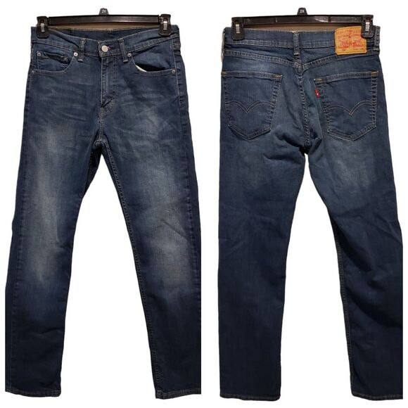Levi's Men's 505 Blue Denim Medium Wash Pockets Straight Leg Jeans Sz W30 x L32 - Picture 1 of 9